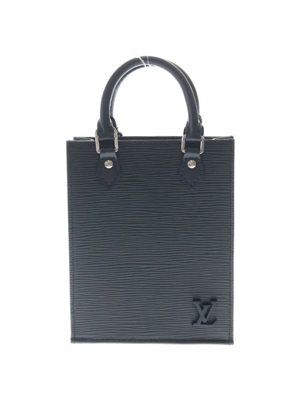 Louis Vuitton Epi Petite Sac Plat Shoulder Bag Leather Noir Black